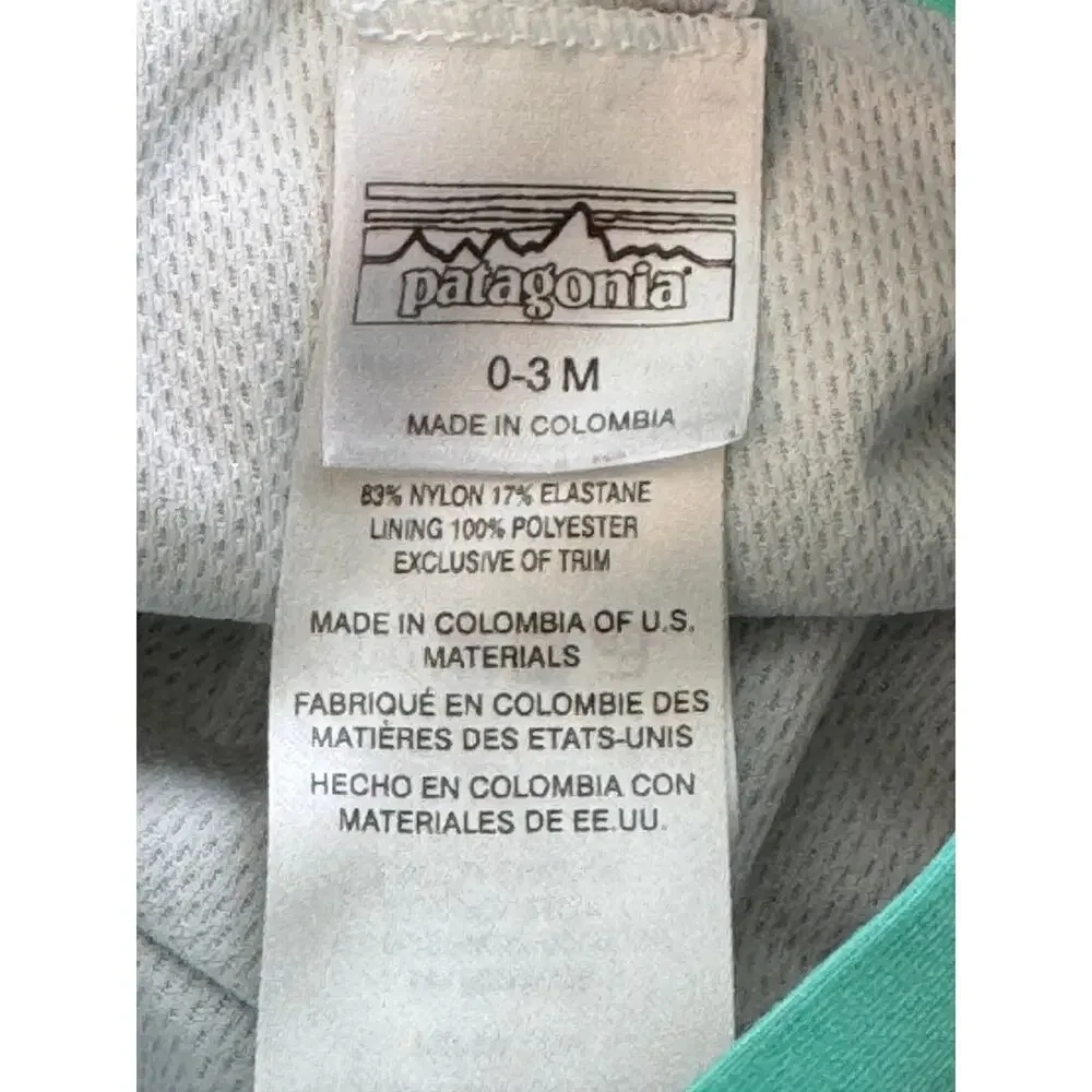 New Patagonia Baby Blue Colorblock Swim Bottom 0-3M